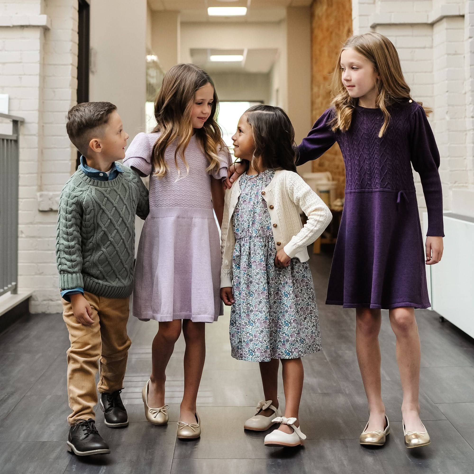 Image of Organic Flutter Sleeve Sweater Dress